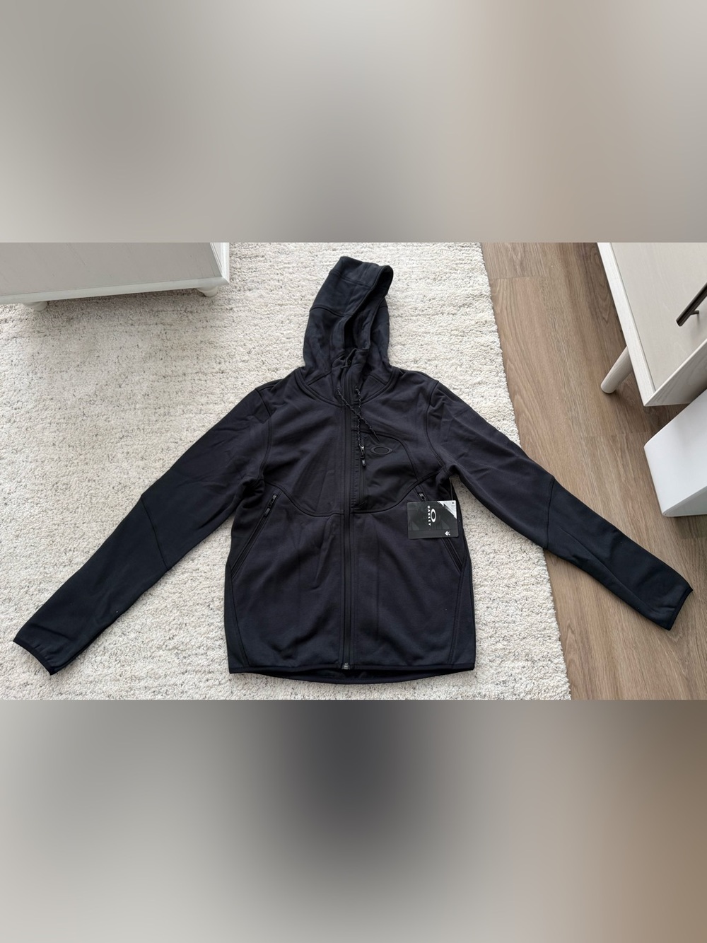 NWT Oakley Hydrofree Fleece Hoodie Men’s Small Jet Black Full Zip Jacket